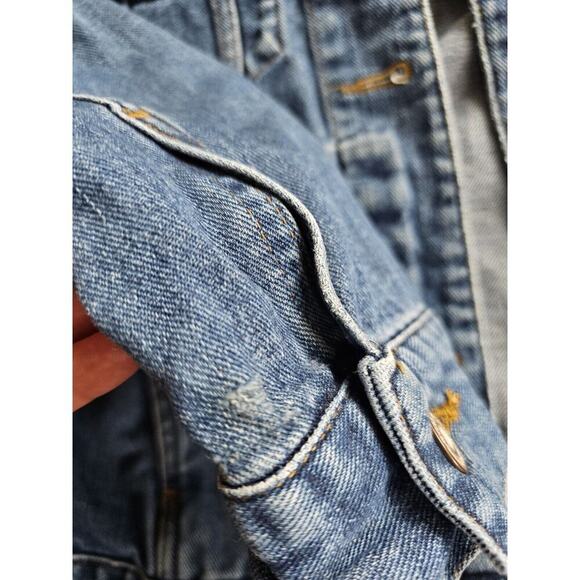 EDDIE BAUER WOMENS DARK BLUE JEAN DENIM JACKET SMALL 100% COTTON VTG - Picture 7 of 14